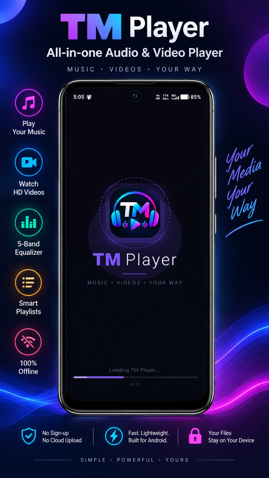 TM Player Now Playing Screen